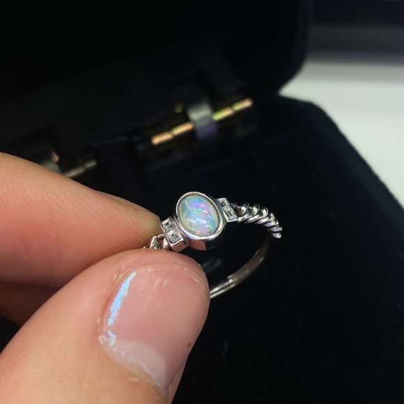 Australia opal silver ring - Picture 3 of 4